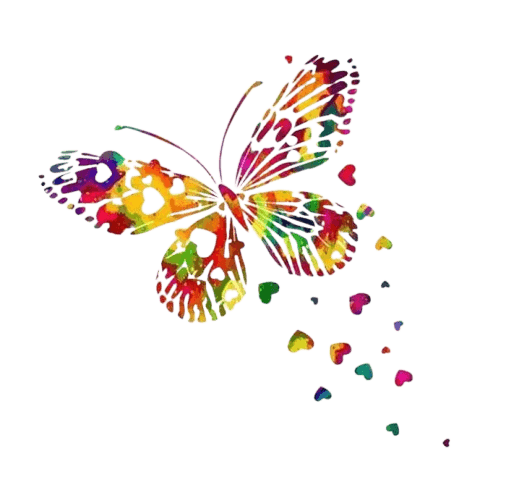 Papillon décoratif multicolore